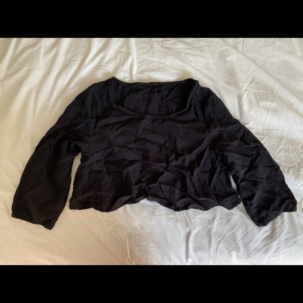 American Apparel button back crop top